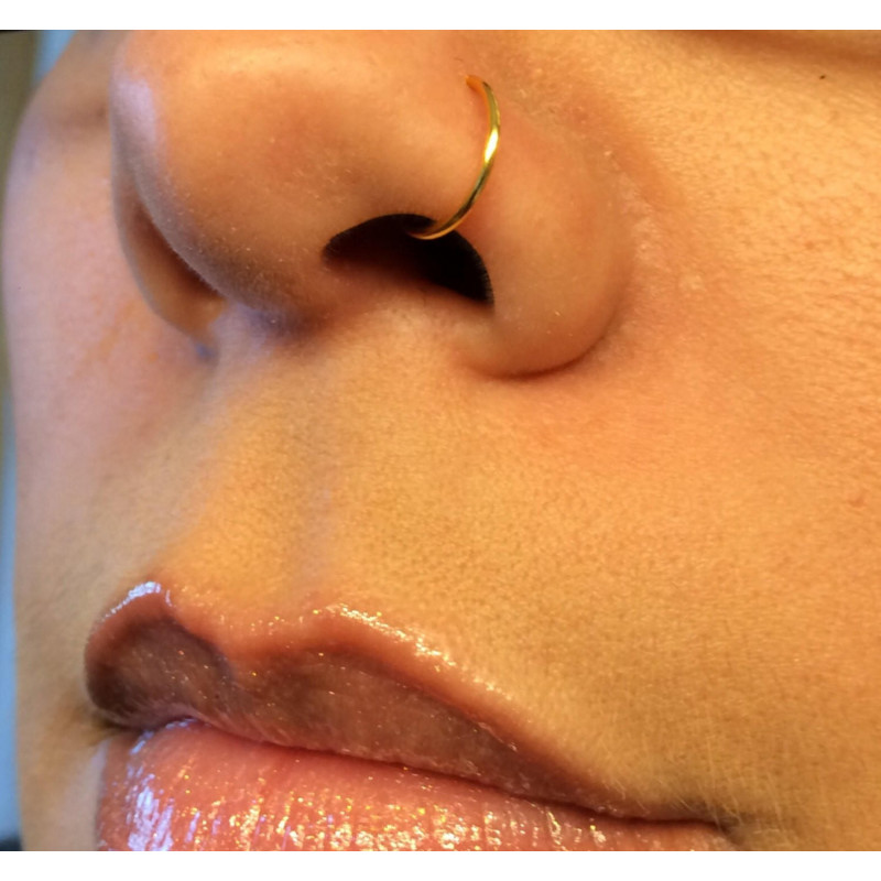 Piercing anneau de nez en Or jaune
