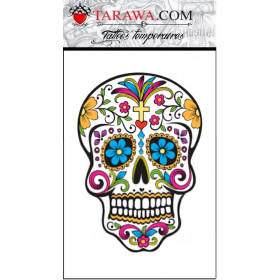 Tatouage éphémère calaveras couleur