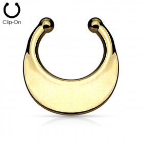 Faux piercing septum plateau doré