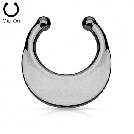 Faux piercing septum plateau hématite