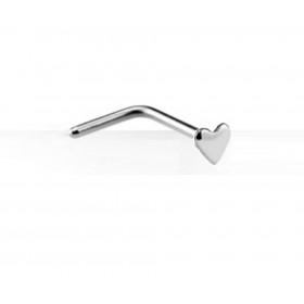 piercing nez coeur argent