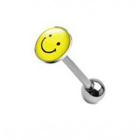 Piercing langue logo smiley