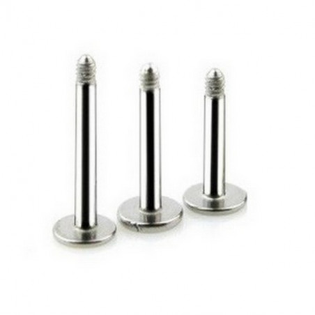 Barre de piercing pour Labret 1.6 mm acier chirurgical 316L
