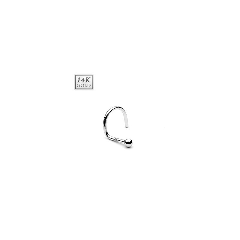 Bijou piercing anneau et boule argent pour le nez. – piercings