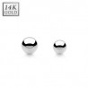 Bille piercing 1,2 mm or blanc pour piercing tragus arcade et piercing labret