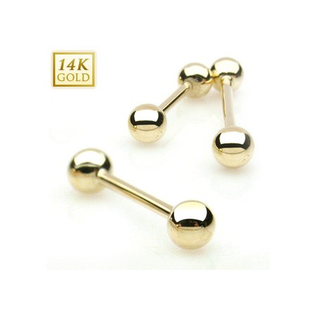 Piercing langue en or