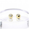 Bille piercing en or cristal 1,6 mm pour nombril et téton