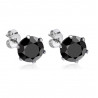 Boucles oreille homme acier chirurgical cristal noir