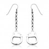 Paire de boucles oreilles menotte pendante