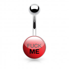 Piercing ventre avec logo fuck me