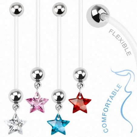 Piercing nombril femme enceinte motif étoile