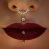 Piercing labret vertical