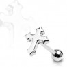 Piercing langue croix gothique