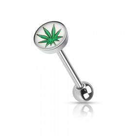 Piercing langue cannabis