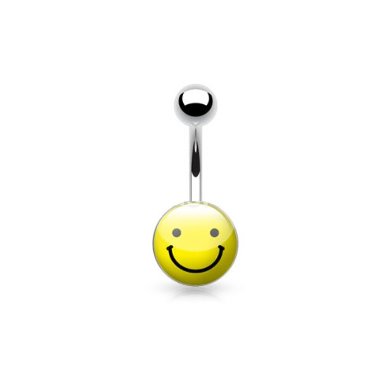 Piercing nombril logo Smiley