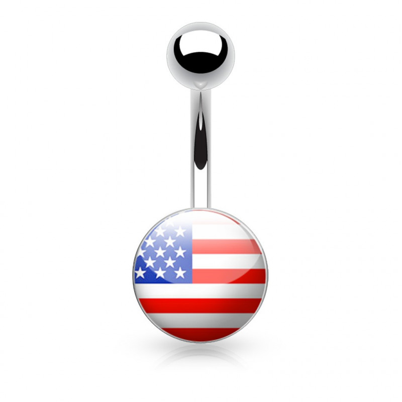 Piercing nombril logo Etats Unis USA