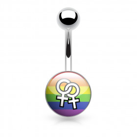 Piercing nombril symbole de la femme Gay Pride