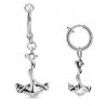 Faux piercing nombril ancre marine