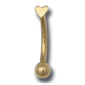 Piercing arcade coeur en or