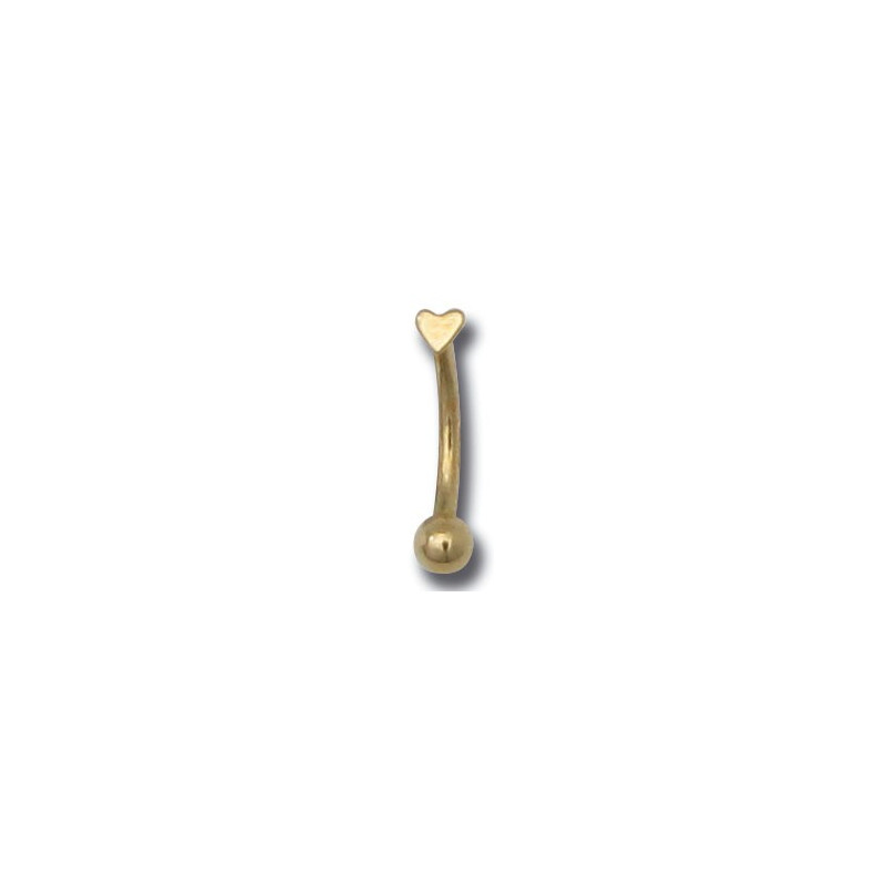 Piercing arcade coeur en or