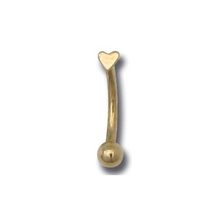 Piercing arcade coeur en or