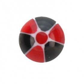 Faux piercing langue UV rouge et noir