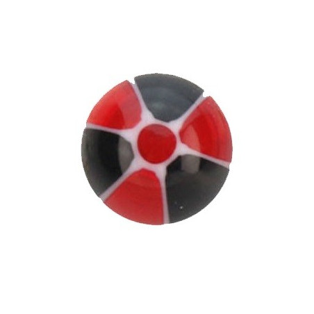 Faux piercing langue UV rouge et noir