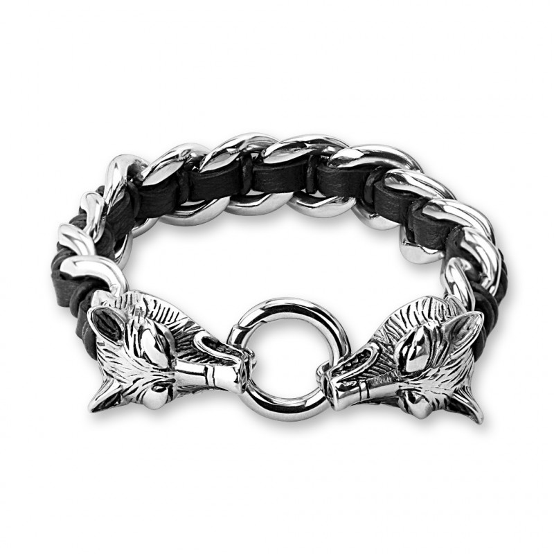 Bracelet tête de loup