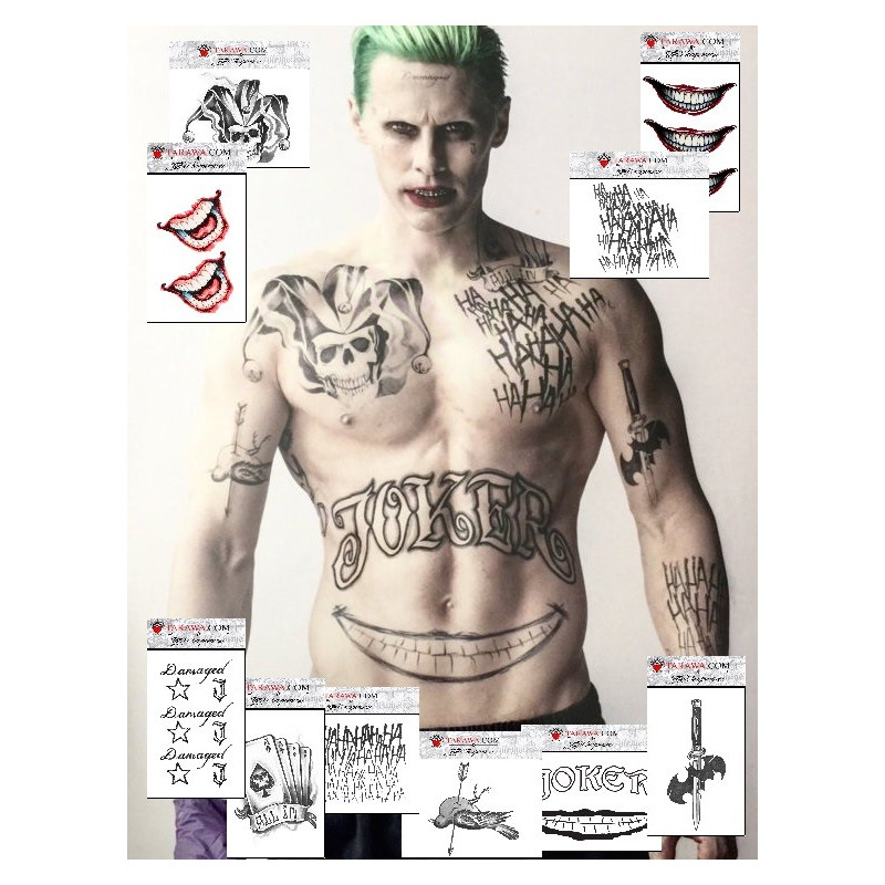 Pack tatouage joker Suicide Squad