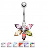 piercing ventre fleur pour femme