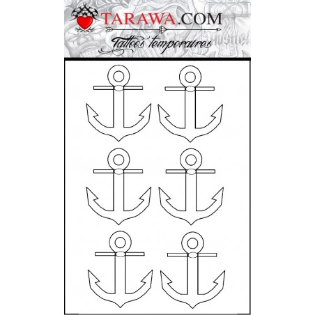 Tatouage Stickers ancre marine