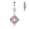 piercing nombril princesse rose