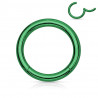 Piercing anneau clip vert 1,2 mm