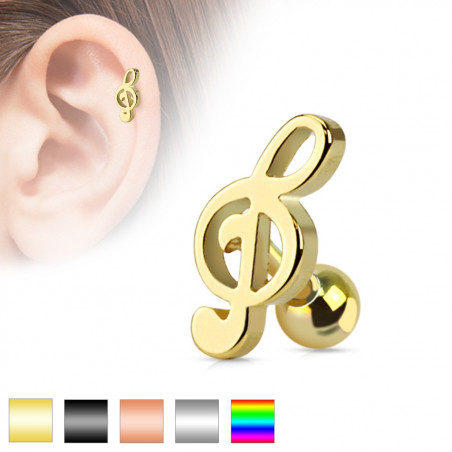 piercing cartilage clef de sol