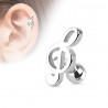 piercing cartilage clef de sol acier chirurgical