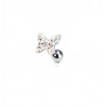 Piercing cartilage papillon strass couleur irisé