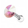 piercing oreille gros cristal rose