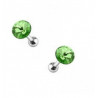 piercing oreille gros cristal vert