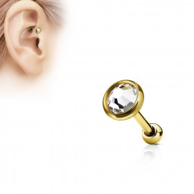 Piercing oreille brillant blanc