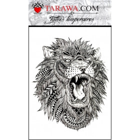 Tatouage lion mandala