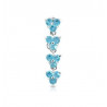 Piercing nombril inversé fleur turquoise