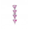 Piercing nombril inversé fleur rose