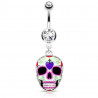 Piercing nombril sugar skull