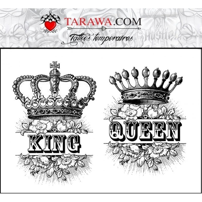 Tatouage éphémère King and Queen