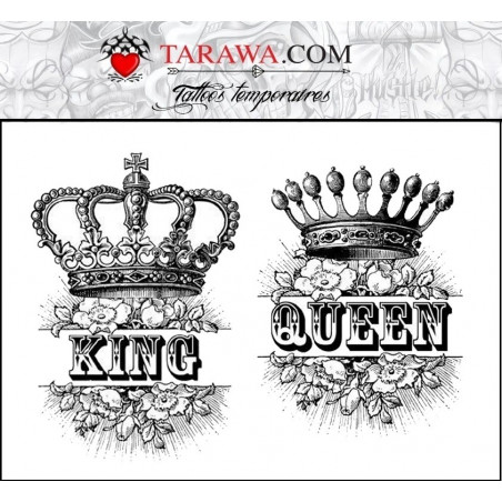 Tatouage éphémère King and Queen