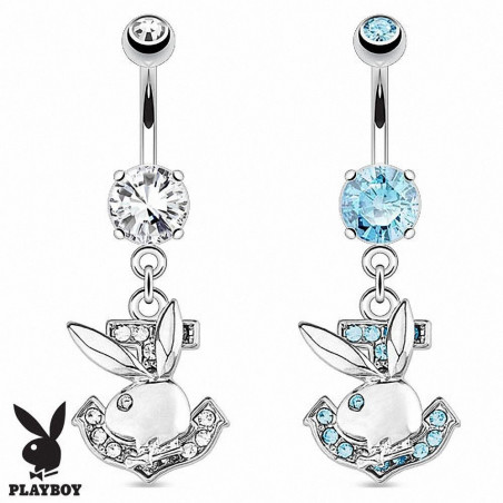 Piercing nombril Playboy ancre pendante pour femme