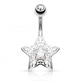 Piercing Nombril étoile Strass