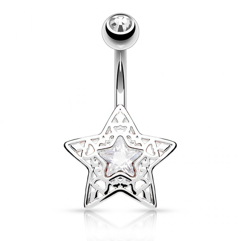 Piercing Nombril étoile Strass