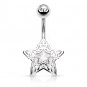 Piercing Nombril étoile Strass