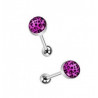 Piercing langue logo léopard violet